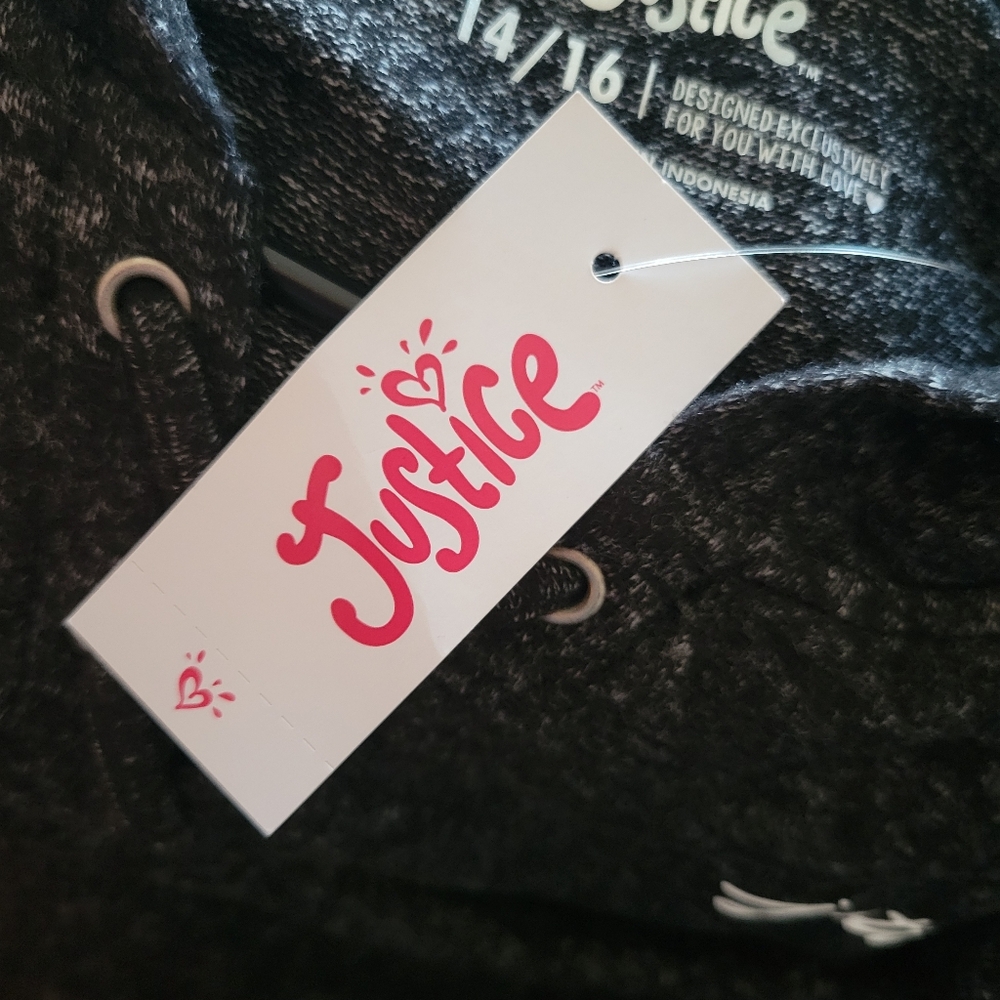 NWT!! Justice lightweight hoodie 14/16 Girls - Picture 10 of 12
